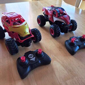 Monster Trucks, Spiderman & Iron Man with remotes (178)